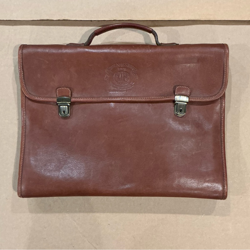 Classic Ghurka Brown Leather Briefcase